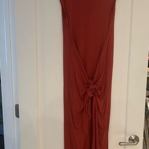 Chic Strapless Rust Dress